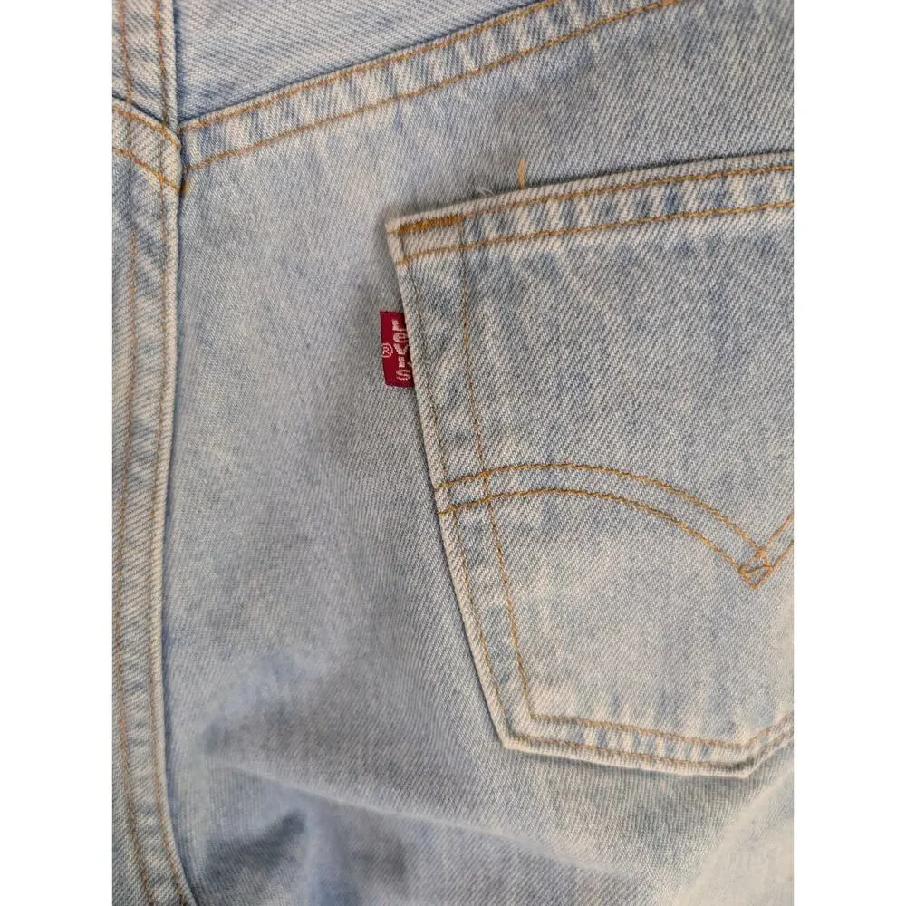 Vintage Levis 501 Jeans Mens 36x30 FITS 34x27 Blue Button Fly Straight Light